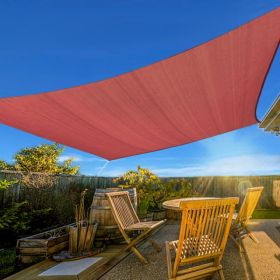16'X20' Rust Red HDPE Sunshade Sail