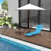 Folding Chaise Lounge Chair, Pool Sun Tanning Chair, Outdoor Lounge Chair with Reclining Back, Breathable Mesh Seat, Headrest for Beach, Yard, Patio