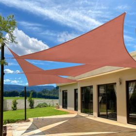 12'X12'X12' Rust Red HDPE Sunshade Sail