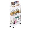 Three and four tier cart shelves, bedroom shelves, kitchen activity shelves