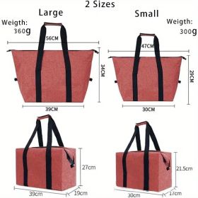 Reusable 5.28 Gallon Cooling Bag – Compact Foldable Design with Extended Cold Storage (Color: Red)